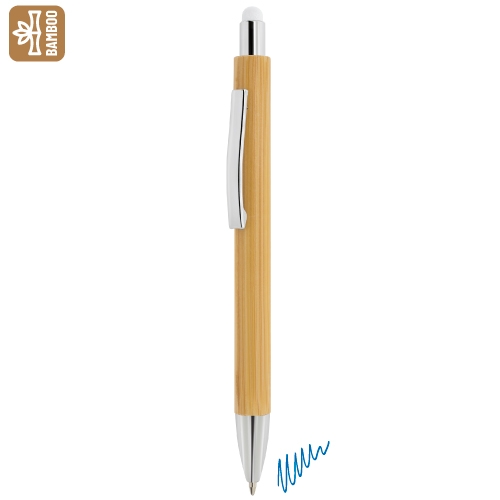 10054-BL-500x500-1.jpg BOLIGRAFO BAMBU CON TOUCH "BORNEO" BLANCO