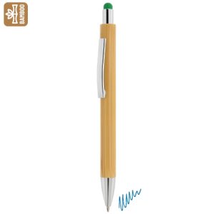 BOLIGRAFO BAMBU CON TOUCH "BORNEO" VERDE