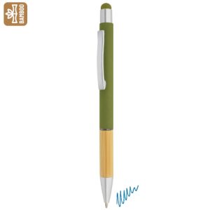 BOLIGRAFO BAMBU "YUYI" VERDE CAZA