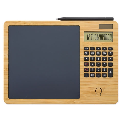 10068-500x500-1.jpg CALCULADORA BAMBU CON PIZARRA AUTOMATICA "GLASGOW"