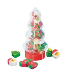 SET DE GOMAS NAVIDEÑO "FIR TREE" ROJO