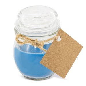 VELA AROMÁTICA "ÁMBER" AZUL
