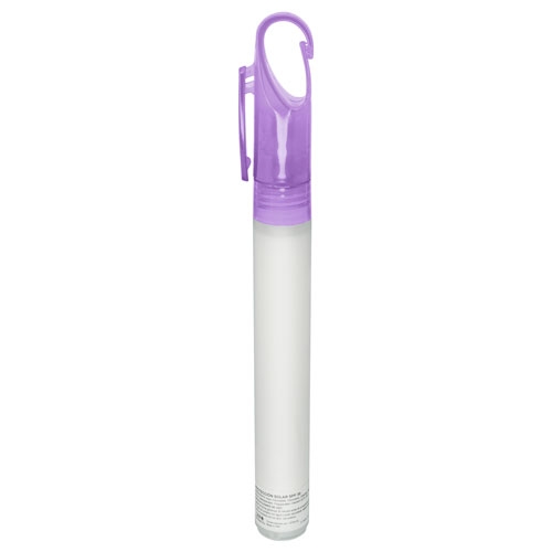 DISPENSADOR MOSQUETON SPRAY SOLAR "PROTECTIVE" LILA