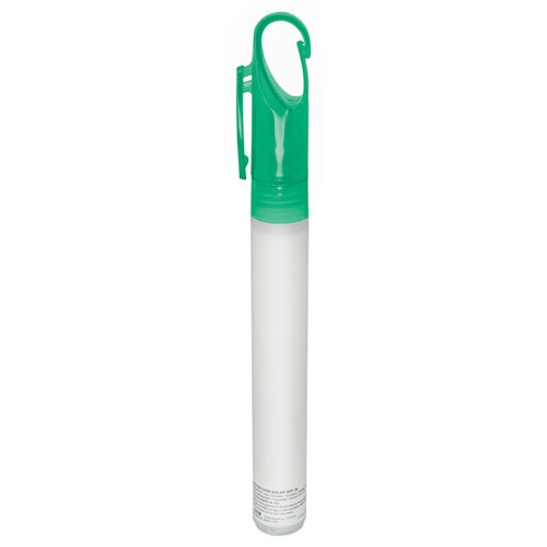 DISPENSADOR MOSQUETON SPRAY SOLAR "PROTECTIVE" VERDE