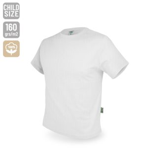 CAMISETA DE ALGODÓN 160G ADULTO Y NIÑO "NATUR" BLANCO 2/3