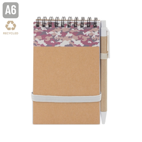 BLOC DE NOTAS A6 "SAFARI" BURDEOS