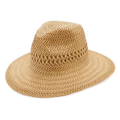 SOMBRERO DE FIBRA NATURAL "CORSO" OSCURO