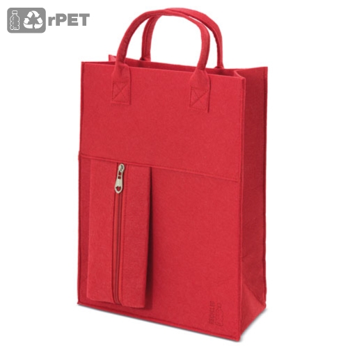 BOLSA DE FIELTRO RPET "SANDORY" ROJO