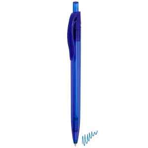 BOLIGRAFO TRANSPARENTE "DAX" AZUL