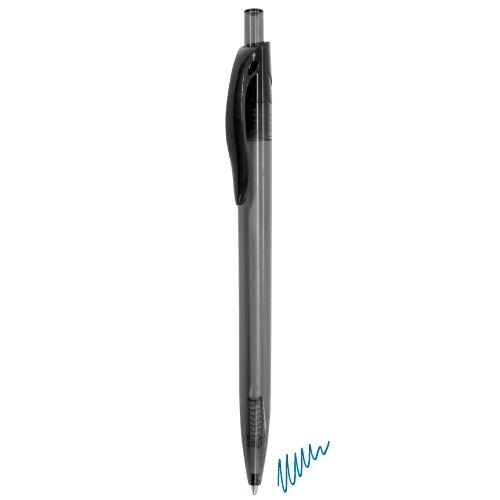 BOLIGRAFO TRANSPARENTE "DAX" NEGRO