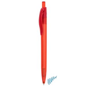BOLIGRAFO TRANSPARENTE "DAX" ROJO