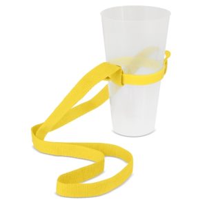 LANYARD PORTAVASOS "RIKI" AMARILLO