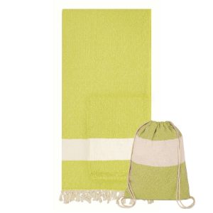 TOALLA PAREO MOCHILA "SOFT-ECO" PISTACHO