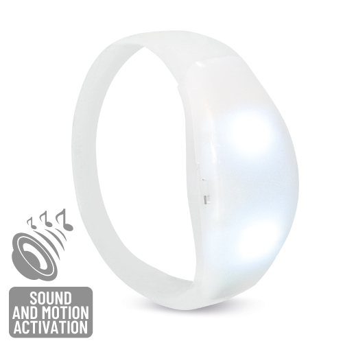 BRAZALETE VIP LUMINOSO LED "FLASHING" BLANCO