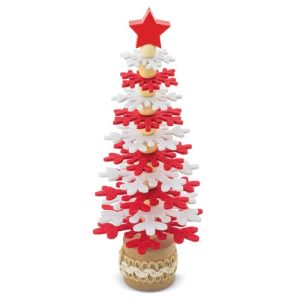 10653-RO-500x500-1.jpg ARBOLITO DE NAVIDAD RPET Y MADERA RECICLADA "PUKKY" ROJO