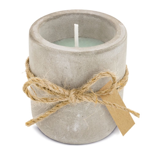 VELA AROMÁTICA ECOCEMENTO "STELLA" AZUL