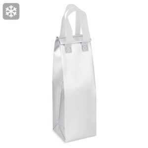 BOLSA CONSERVADORA DE FRIO PARA BOTELLA DE VINO “CATA” PLATA
