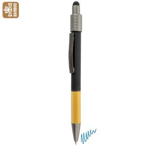 BOLIGRAFO ANTIESTRÉS GIRATORIO CON TOUCH "ENEKO" NEGRO