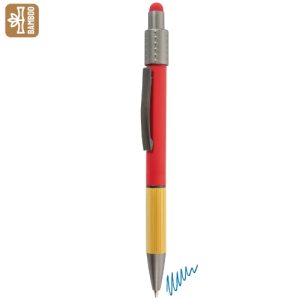BOLIGRAFO ANTIESTRÉS GIRATORIO CON TOUCH "ENEKO" ROJO