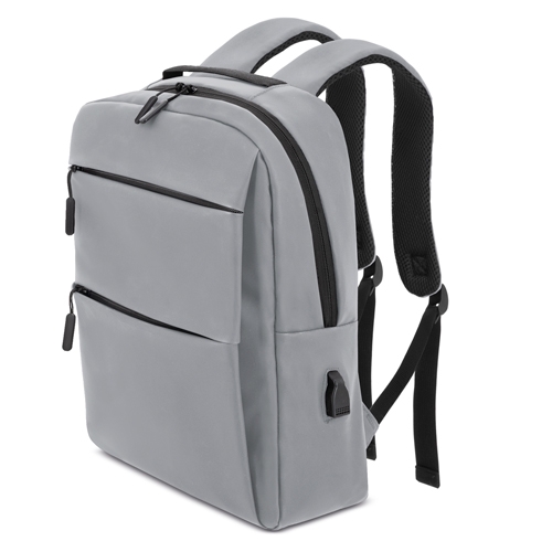 MOCHILA PORTAORDENADOR SOFT-TOUCH"DAVIS PU" GRIS