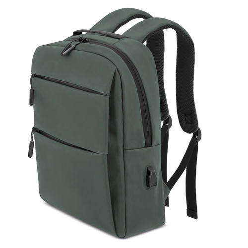 MOCHILA PORTAORDENADOR SOFT-TOUCH"DAVIS PU" VERDE