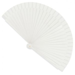 ABANICO DE MADERA BARNIZADO "LUCENA" BLANCO