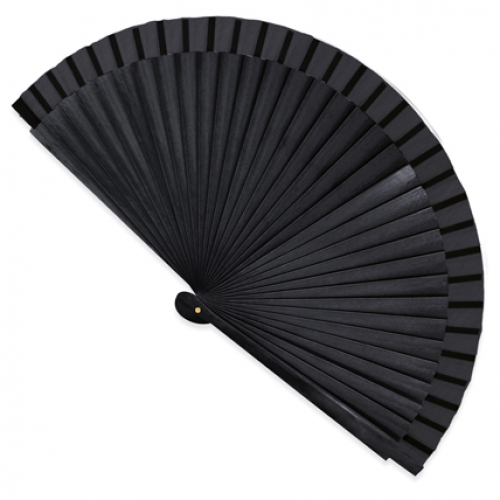 ABANICO DE MADERA BARNIZADO "LUCENA" NEGRO