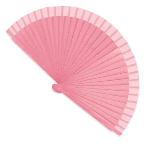 ABANICO DE MADERA BARNIZADO "LUCENA" ROSA