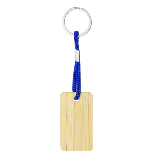 LLAVERO DE BAMBÚ RECTANGULAR "YIBIN" AZUL