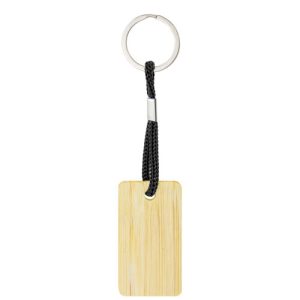 LLAVERO DE BAMBÚ RECTANGULAR "YIBIN" NEGRO