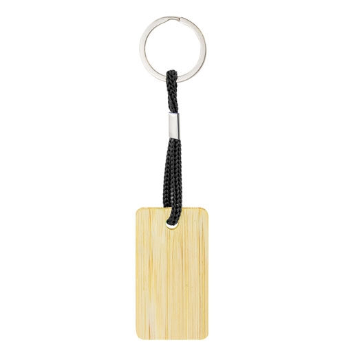 LLAVERO DE BAMBÚ RECTANGULAR "YIBIN" NEGRO