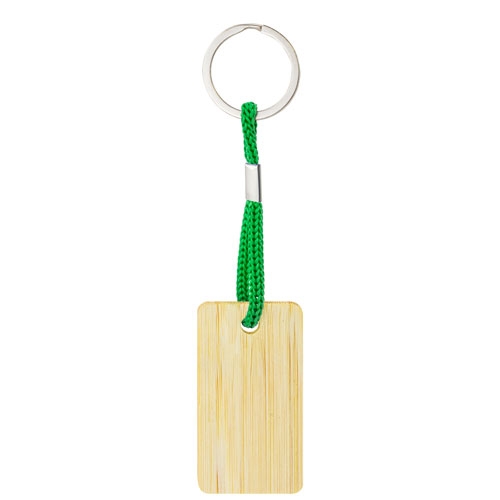 LLAVERO DE BAMBÚ RECTANGULAR "YIBIN" VERDE
