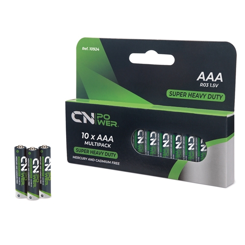 PACK DE PILAS R03-AAA "CN POWER" (10 UD.)
