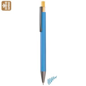 BOLIGRAFO ALUMINIO/BAMBÚ "NOAM" AZUL
