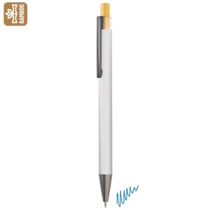 BOLIGRAFO ALUMINIO/BAMBÚ "NOAM" BLANCO