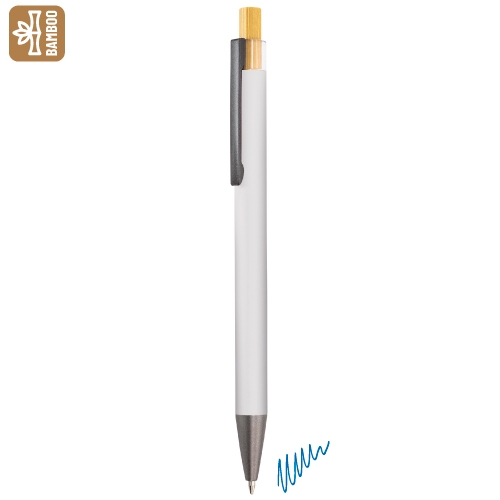 10926-BL-500x500-1.jpg BOLIGRAFO ALUMINIO/BAMBÚ "NOAM" BLANCO