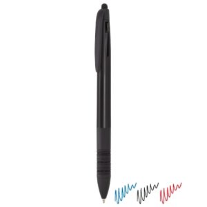BOLÍGRAFO PUNTERO 3 COLORES "YAKOV" NEGRO