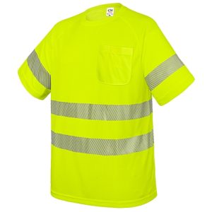 CAMISETA CON BOLSILLO Y BANDAS REFLECTANTES "ELÁST" AMARILLO 4XL