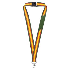 LANYARD BANDERA ANCHA "POLICIA" VERDE
