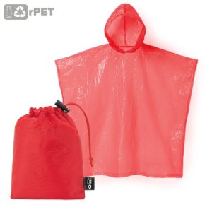 PONCHO CON BOLSA RPET "BROSS" ROJO