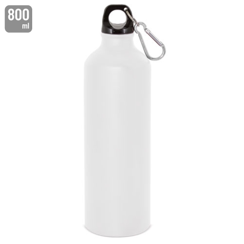 BOTELLA DE ALUMINIO CON MOSQUETON 800 ml. "TUAREG" SUBLIMACIÓN