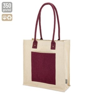 BOLSA DE ALGODÓN CANVAS RECICLADO "SURAT" GRANATE