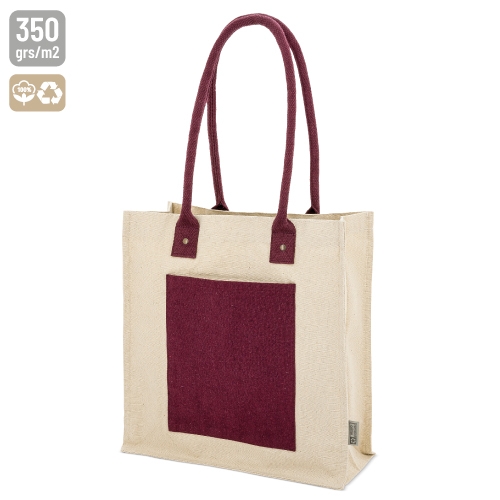 10993-GRA-500x500-1.jpg BOLSA DE ALGODÓN CANVAS RECICLADO "SURAT" GRANATE