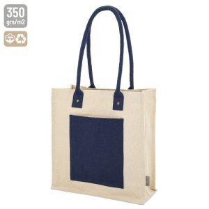 BOLSA DE ALGODÓN CANVAS RECICLADO "SURAT" MARINO