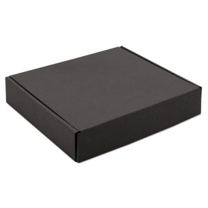 CAJA DE PRESENTACIÓN CARTÓN CORRUGADO "QARA" NEGRO