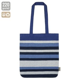 BOLSA RAYAS DE ALGODÓN RECICLADO "TRINITY" AZUL