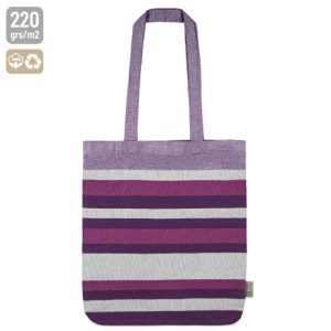 BOLSA RAYAS DE ALGODÓN RECICLADO "TRINITY" LILA