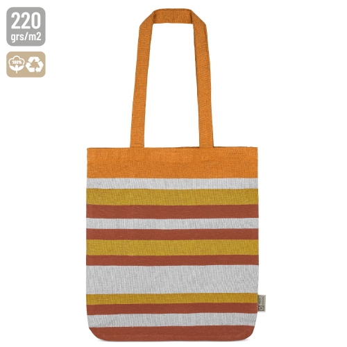 BOLSA RAYAS DE ALGODÓN RECICLADO "TRINITY" NARANJA