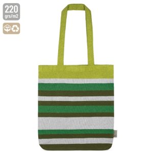 BOLSA RAYAS DE ALGODÓN RECICLADO "TRINITY" VERDE