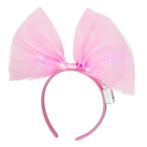 DIADEMA CON LUCES "MIS" ROSA